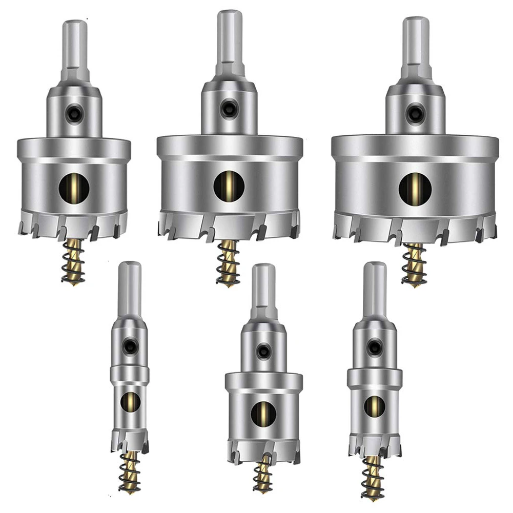 6Pc 16-60mm Hole Saw Kit Tool Bits Stainless TCT Hole Saw Drill Bit Carbide Cutter Stainless Steel Plate Iron Metal Cutting Kit
6Pc 16-60mm Hole Saw Kit Tool Bits Stainless TCT Hole Saw Drill Bit Carbide Cutter Stainless Steel Plate Iron Metal Cutting Kit