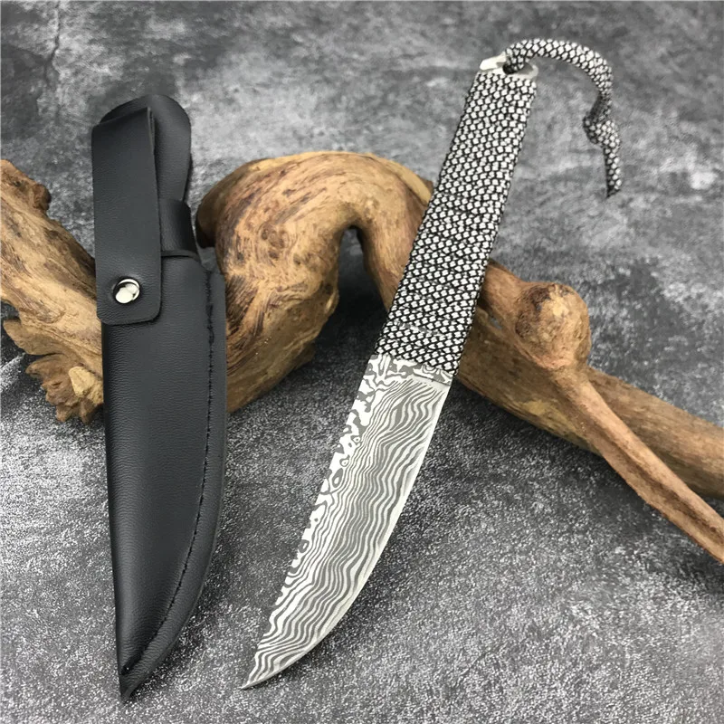 Damascus Pattern Tactical Fixed Blade Rope Knife Wilderness Knife Outdoor Survival Knife Sharp Blade EDC Portable Knife Tactics
Damascus Pattern Tactical Fixed Blade Rope Knife Wilderness Knife Outdoor Survival Knife Sharp Blade EDC Portable Knife Tactics