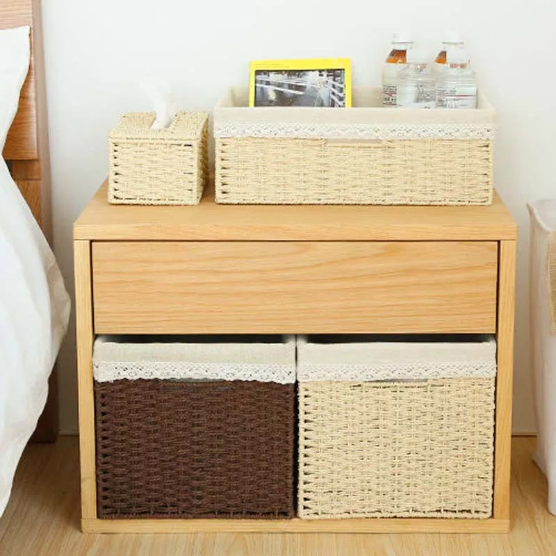 Japanese-style storage box woven debris storage basket toy book storage box snack storage box cabinet storage box 
Japanese-style storage box woven debris storage basket toy book storage box snack storage box cabinet storage box