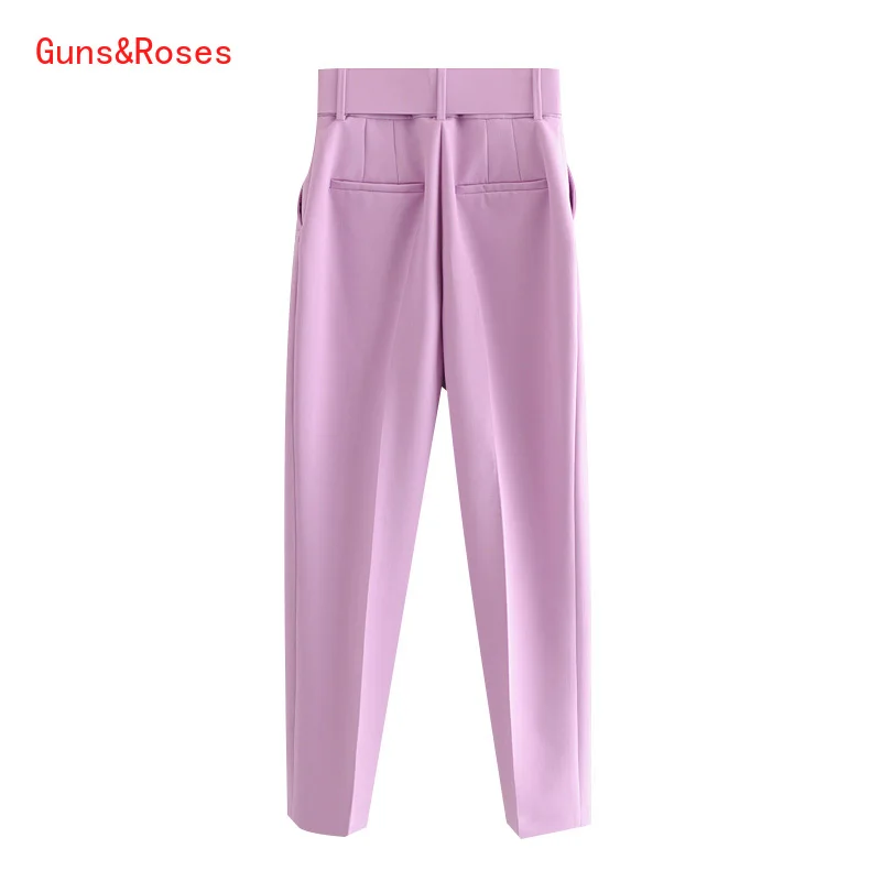 Women Chic Fashion High Waist With Belt Pants Vintage Zipper Fly Pockets Office Wear Female Ankle Trousers Mujer
Women Chic Fashion High Waist With Belt Pants Vintage Zipper Fly Pockets Office Wear Female Ankle Trousers Mujer