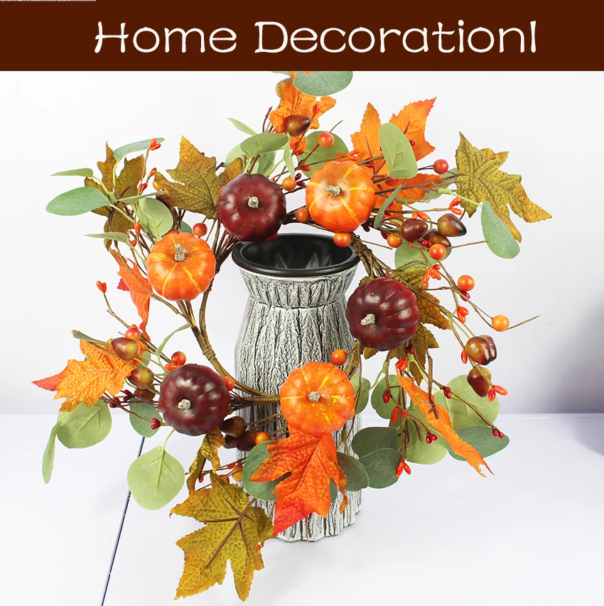 Artificial Orange and Burgundy Pumpkins with Green and Yellow Leaves Flower Autumn Wreath for Front Door Indoor Wall Wedding
Artificial Orange and Burgundy Pumpkins with Green and Yellow Leaves Flower Autumn Wreath for Front Door Indoor Wall Wedding
