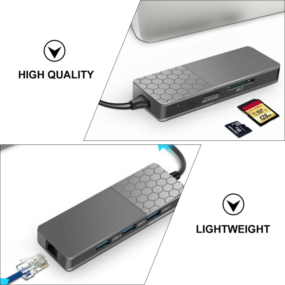 1Pc USB Hub Reader Port Hub USB-C Transfer Device USB Data Hub
1Pc USB Hub Reader Port Hub USB-C Transfer Device USB Data Hub