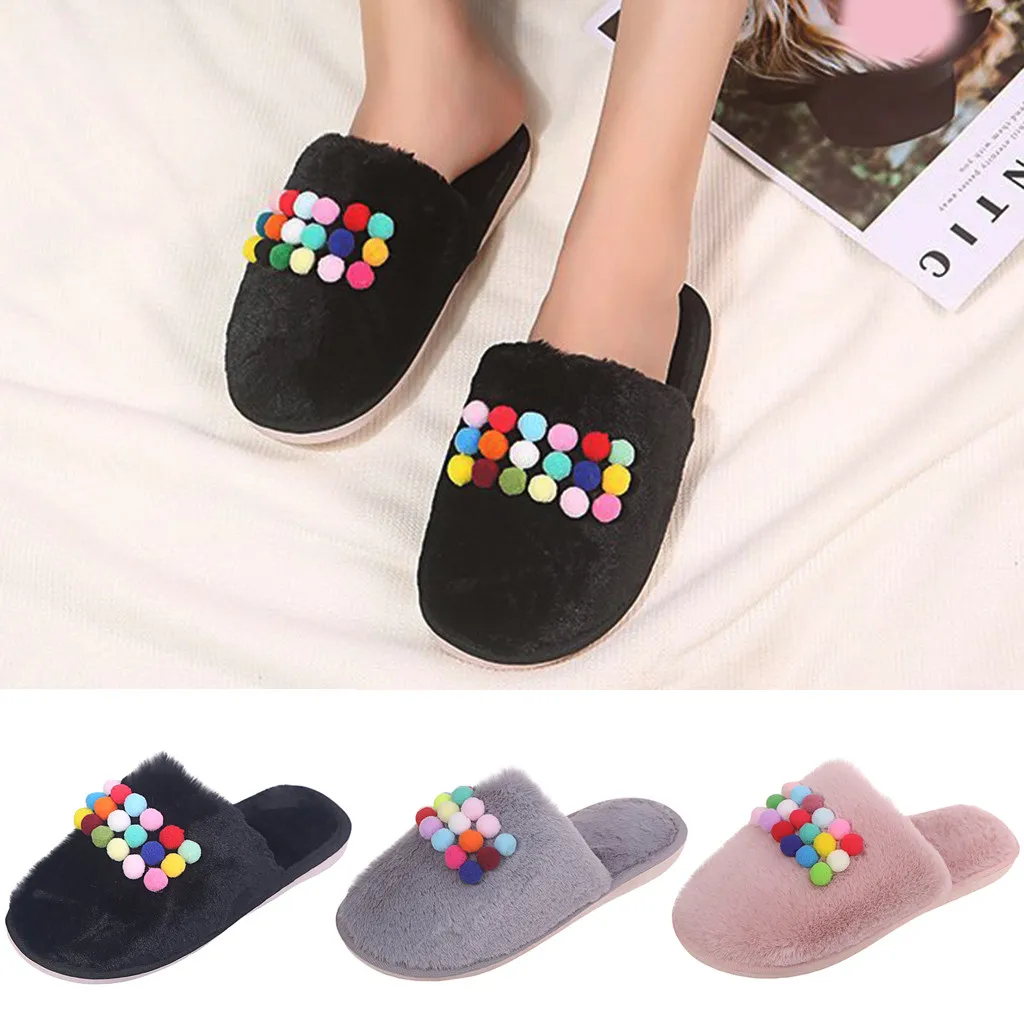 Pearl multi-decorative black slippers breathable fashion ladies round head winter warm comfortable indoor shoes 2020
Pearl multi-decorative black slippers breathable fashion ladies round head winter warm comfortable indoor shoes 2020