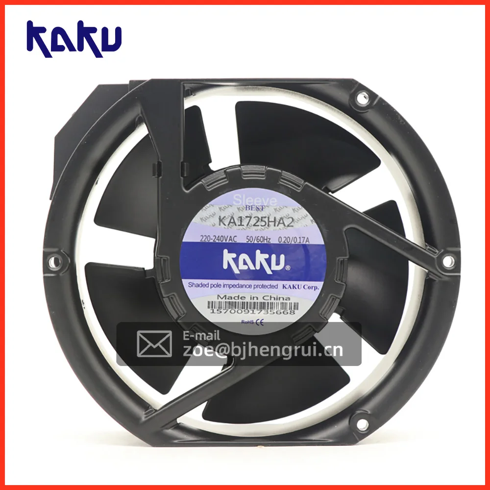 KAKU KA1725HA2 Sleeve 110/120V 31/28W 172x150x51mm Axial Flow Cooling Fan For Industrial Cabinet
KAKU KA1725HA2 Sleeve 110/120V 31/28W 172x150x51mm Axial Flow Cooling Fan For Industrial Cabinet