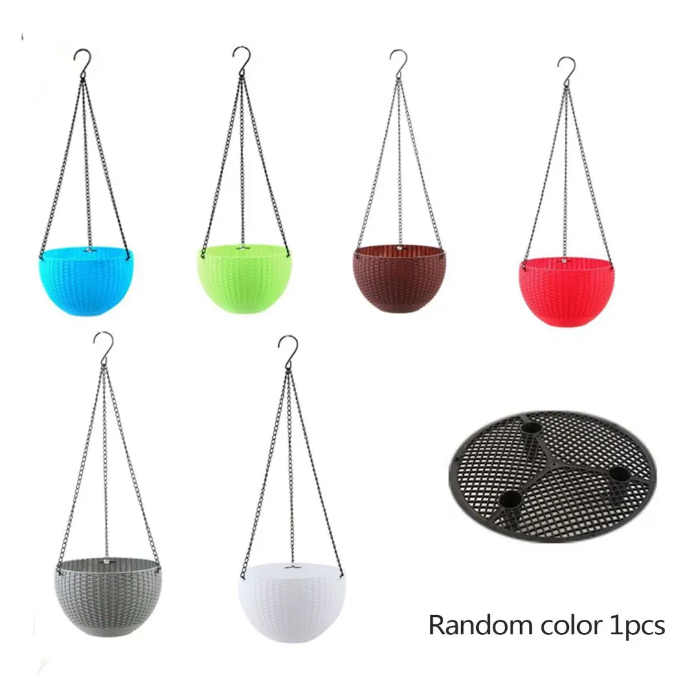 1pc Hanging Basket Rattan Flower Pot Self-watering Art Planter Plastic Resin Planting Tool Garden Supplies Random Color
1pc Hanging Basket Rattan Flower Pot Self-watering Art Planter Plastic Resin Planting Tool Garden Supplies Random Color