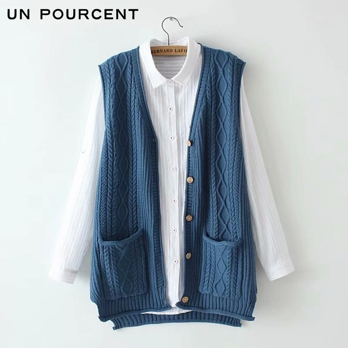 Retro Solid Color Hemp Pattern Knitted Cardigan Vest Plus Size Women's Clothing Spring Loose-Fitting Versatile Sweater Waistcoat
Retro Solid Color Hemp Pattern Knitted Cardigan Vest Plus Size Women's Clothing Spring Loose-Fitting Versatile Sweater Waistcoat