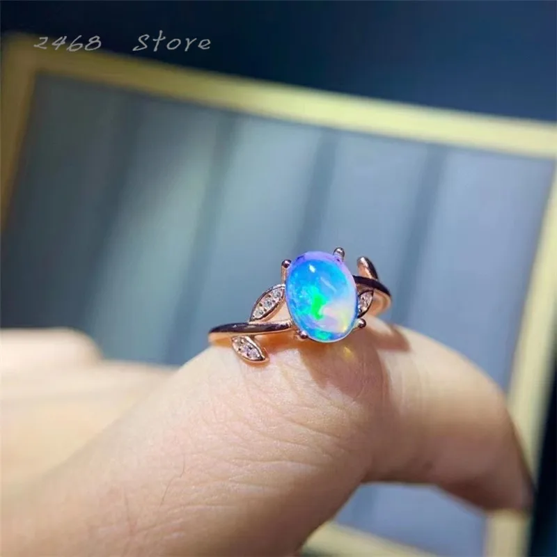 The new 925 silver inlaid natural opal ring, women's jewelry, simple and generous personality, a gift for girls
The new 925 silver inlaid natural opal ring, women's jewelry, simple and generous personality, a gift for girls
