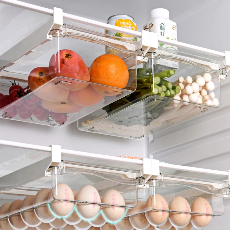 Plastic Refrigerator Organizer Food Fresh Keep Storage Box Egg Vegetable Fruit Slide Under Shelf Drawer Box Kitchen Organizer
Plastic Refrigerator Organizer Food Fresh Keep Storage Box Egg Vegetable Fruit Slide Under Shelf Drawer Box Kitchen Organizer