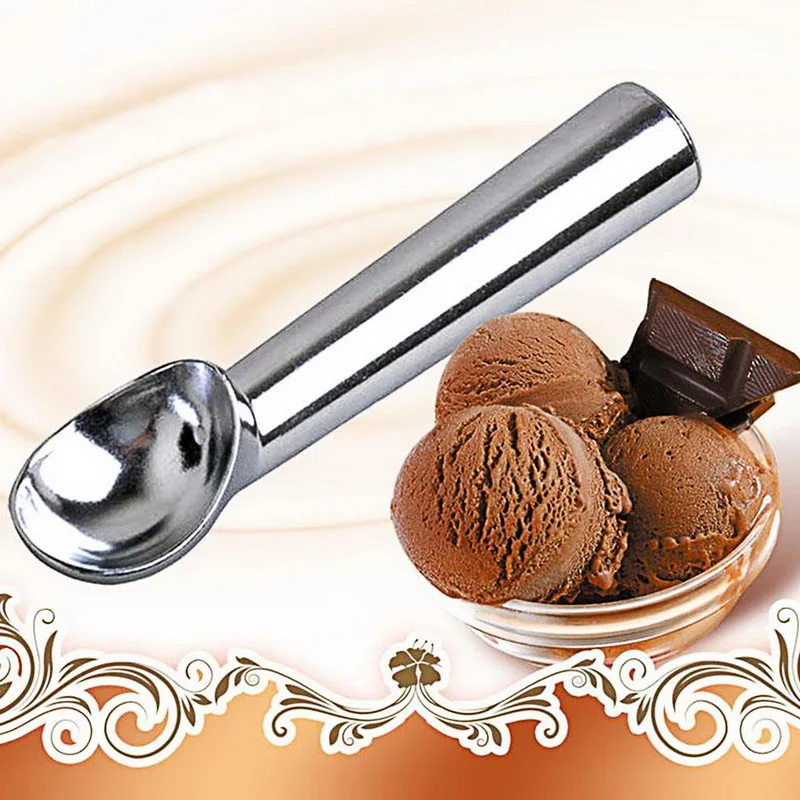 

Stainless Steel Ice Cream Spoon Portable Aluminum Alloy Non-stick Anti-feeze Ice Cream Baller Scoop Home Kitchen Tools