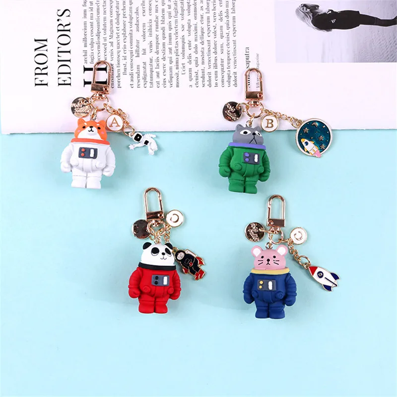Cartoon space astronaut keychain creative fox panda mouse cat doll keychain cute enamel letter spacecraft charm key chain ring
Cartoon space astronaut keychain creative fox panda mouse cat doll keychain cute enamel letter spacecraft charm key chain ring