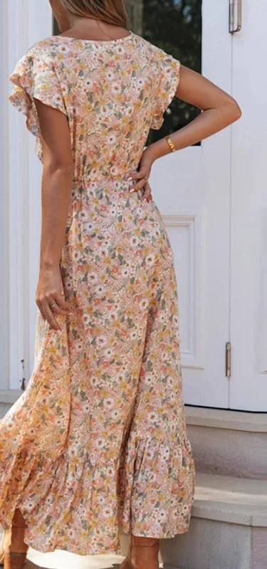 Women Floral Print Long Dress Boho Summer Vestidos Irregular Hem Sashes Ladies Gypsy Maxi Dresses Casual Female Dress New 2020
Women Floral Print Long Dress Boho Summer Vestidos Irregular Hem Sashes Ladies Gypsy Maxi Dresses Casual Female Dress New 2020