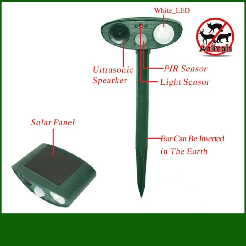 Repellent Ultrasonic Solar Powered Motion Activated Dog Fox Raccoon Rat Squirrel Animal Pest Repellent Repeller Control
Repellent Ultrasonic Solar Powered Motion Activated Dog Fox Raccoon Rat Squirrel Animal Pest Repellent Repeller Control