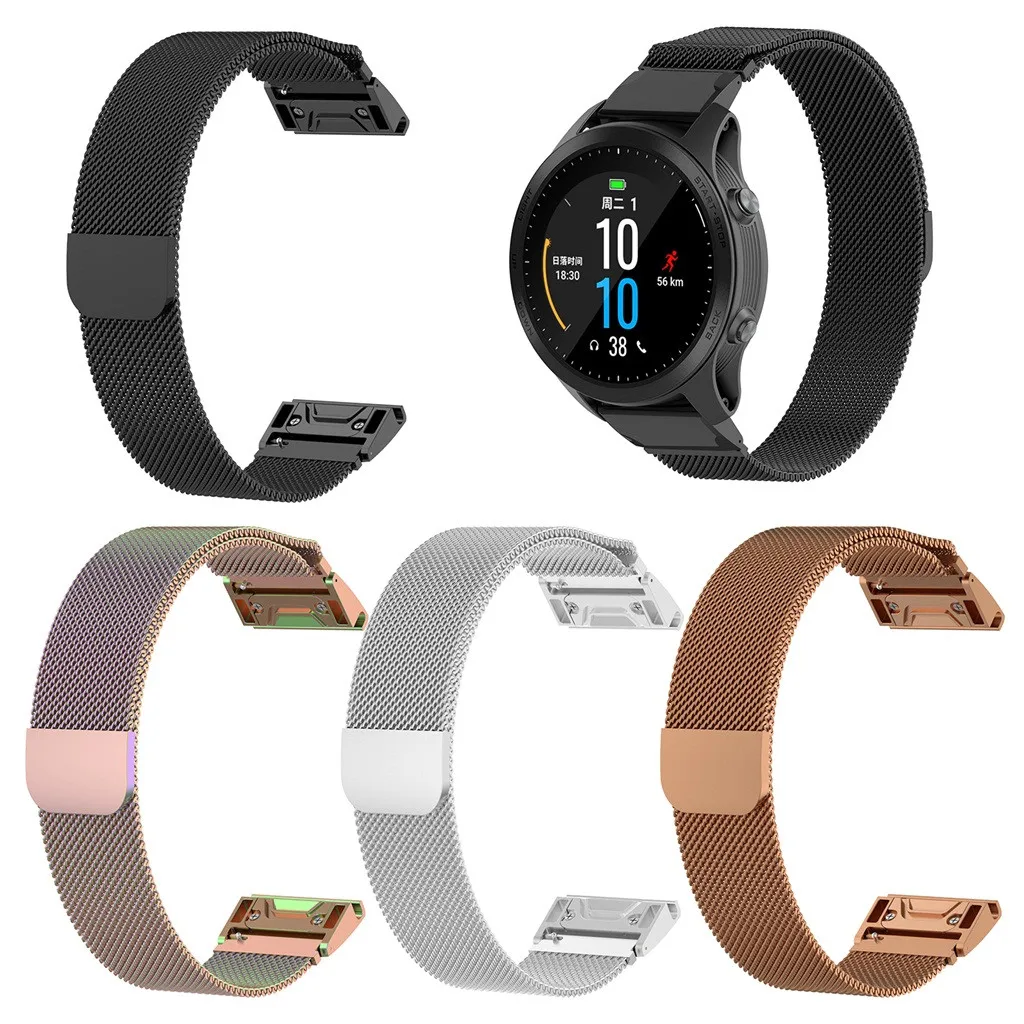 Ouhaobin ремешок для наручных часов Garmin forerunner 945 Магнитный Браслет замена умный Длина