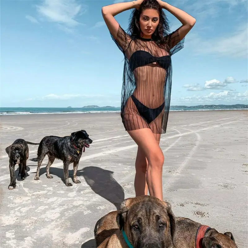 2020 Summer Women Mesh Sheer Swimsuit Bikini Cover Up Sexy Swimwear Holiday Bathing Suit Stripe Beach Dress Tops De Praia
2020 Summer Women Mesh Sheer Swimsuit Bikini Cover Up Sexy Swimwear Holiday Bathing Suit Stripe Beach Dress Tops De Praia