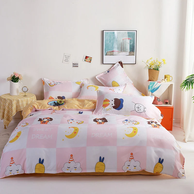 Pink Bedding Set, Duvet Cover Set With Pillowcase220x240,Yellow carrot pattern Quilt Cover210x210,King Size Blanket Cover ,2020
Pink Bedding Set, Duvet Cover Set With Pillowcase220x240,Yellow carrot pattern Quilt Cover210x210,King Size Blanket Cover ,2020