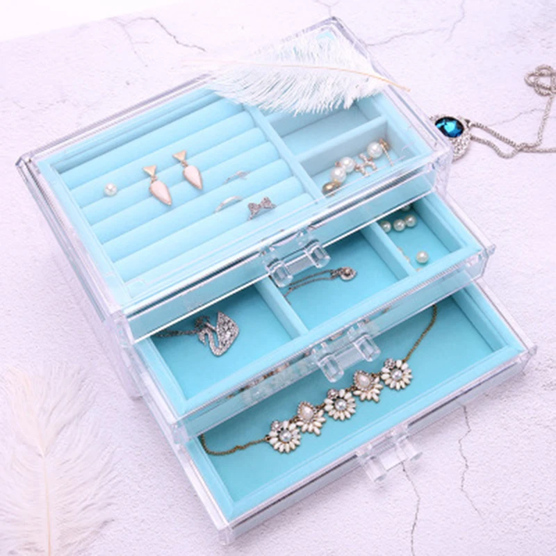 Dual-purpose Desktop Storage Box,Jewelry Organizer Makeup Holder, Acrylic Flannel Transparent Cosmetic Jewelry Drawer Cases
Dual-purpose Desktop Storage Box,Jewelry Organizer Makeup Holder, Acrylic Flannel Transparent Cosmetic Jewelry Drawer Cases