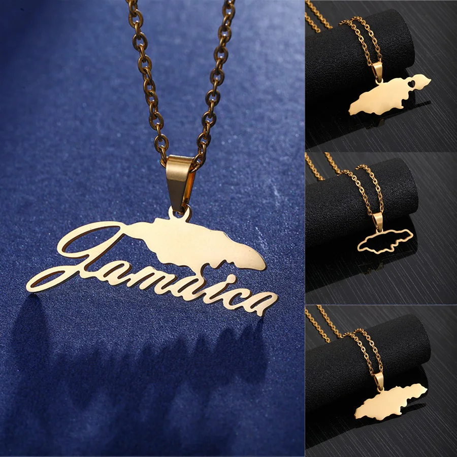 Heart Jamaica Map Pendant Necklaces for Women/Girl Gold Color Jewelry Jamaican Patriotic Gifts stainless steel necklace
Heart Jamaica Map Pendant Necklaces for Women/Girl Gold Color Jewelry Jamaican Patriotic Gifts stainless steel necklace