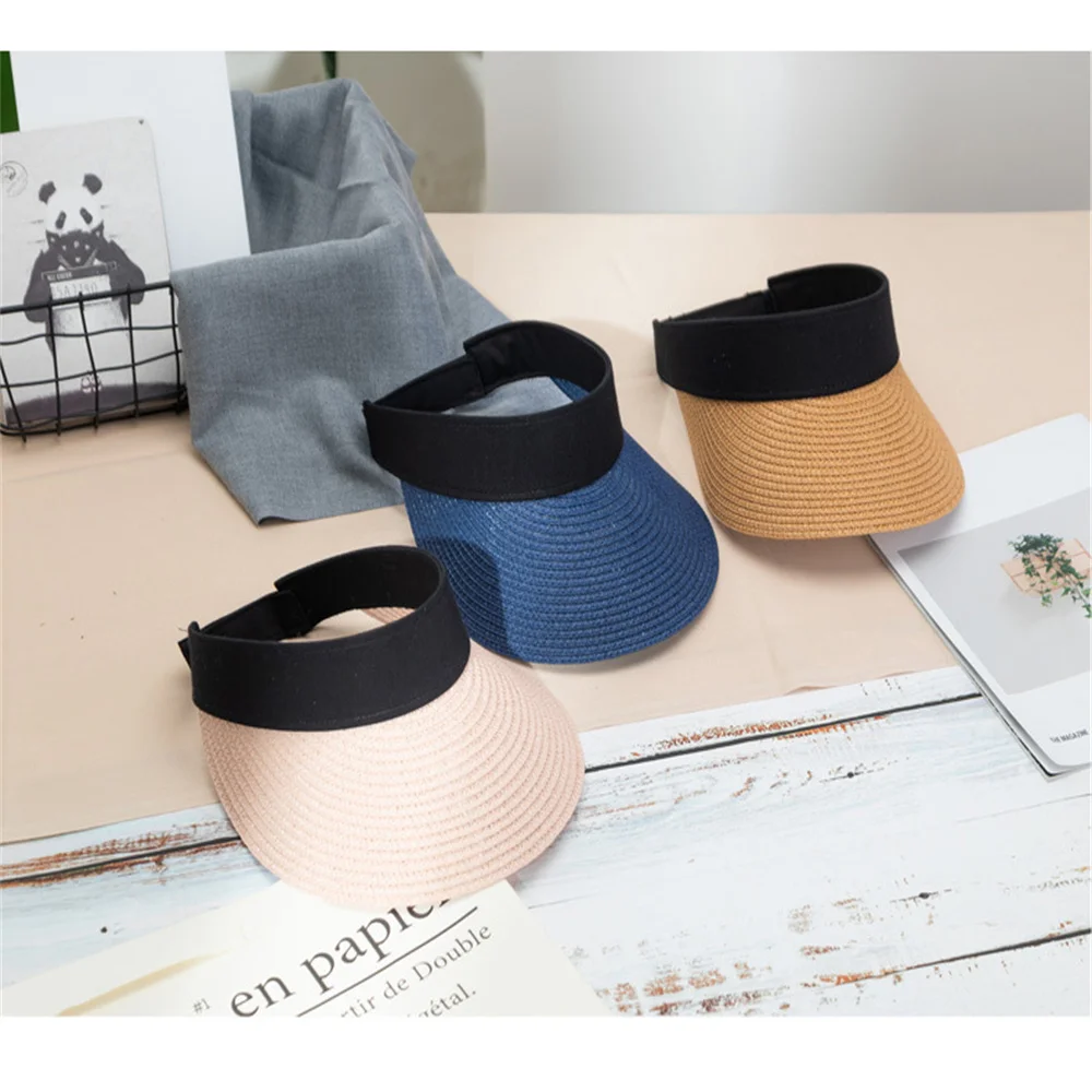New Women Summer Visors Hat Foldable Straw Sun Hat Wide Up Fashion Brim Beach Roll Visors Tape Empty Summer Uv Protection Hat
New Women Summer Visors Hat Foldable Straw Sun Hat Wide Up Fashion Brim Beach Roll Visors Tape Empty Summer Uv Protection Hat