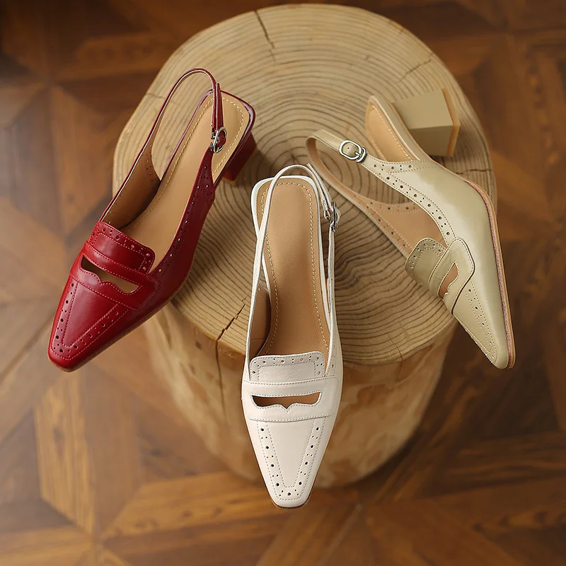 Hot Sale Women Sandals Genuine Leather Back Strap High Heels Pumps for Women Summer Newest Dancing Casual Shoes Woman 2021 New
Hot Sale Women Sandals Genuine Leather Back Strap High Heels Pumps for Women Summer Newest Dancing Casual Shoes Woman 2021 New