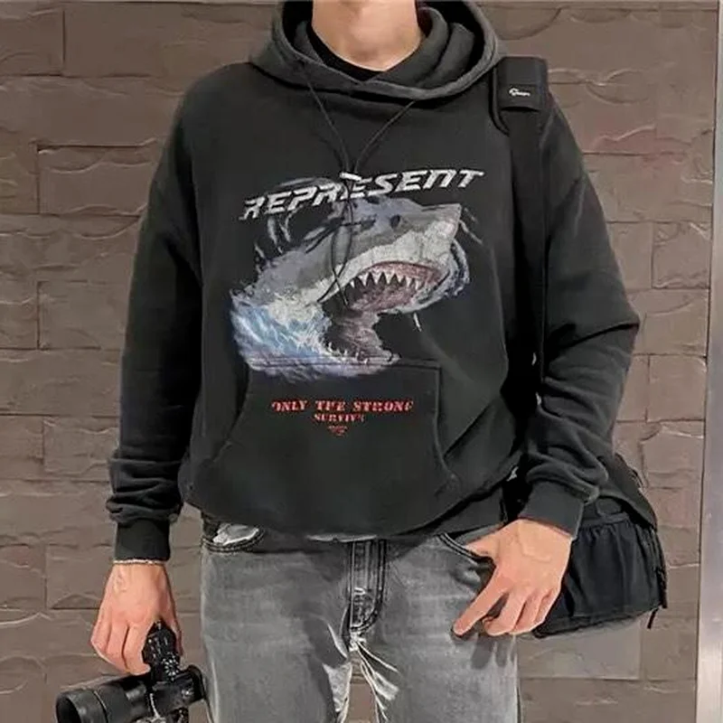 22SS Washed Big White Shark 100% Cotton EU Size Represent Hoodies Men Women Vintage Clothes Autumn Winter Kanye West Jaqueta
22SS Washed Big White Shark 100% Cotton EU Size Represent Hoodies Men Women Vintage Clothes Autumn Winter Kanye West Jaqueta