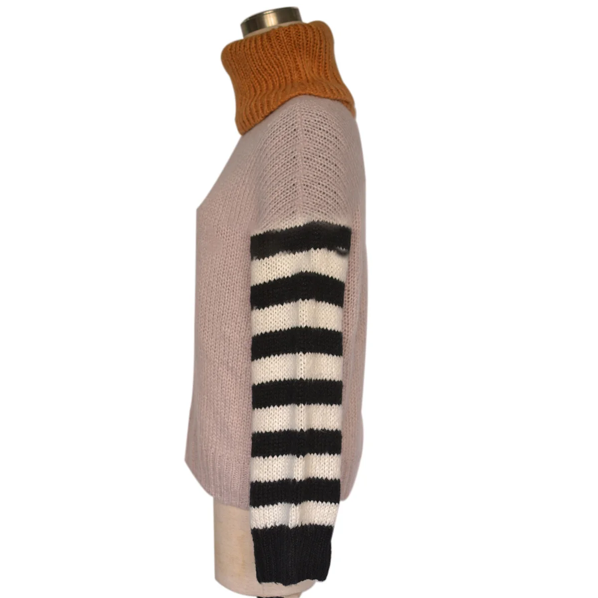 Womens Fashion Sweater Winter Warm Thicken Striped Sweaters Long Sleeves Loose Knitwears Jumper Tops High Neck Knit Pullovers
Womens Fashion Sweater Winter Warm Thicken Striped Sweaters Long Sleeves Loose Knitwears Jumper Tops High Neck Knit Pullovers