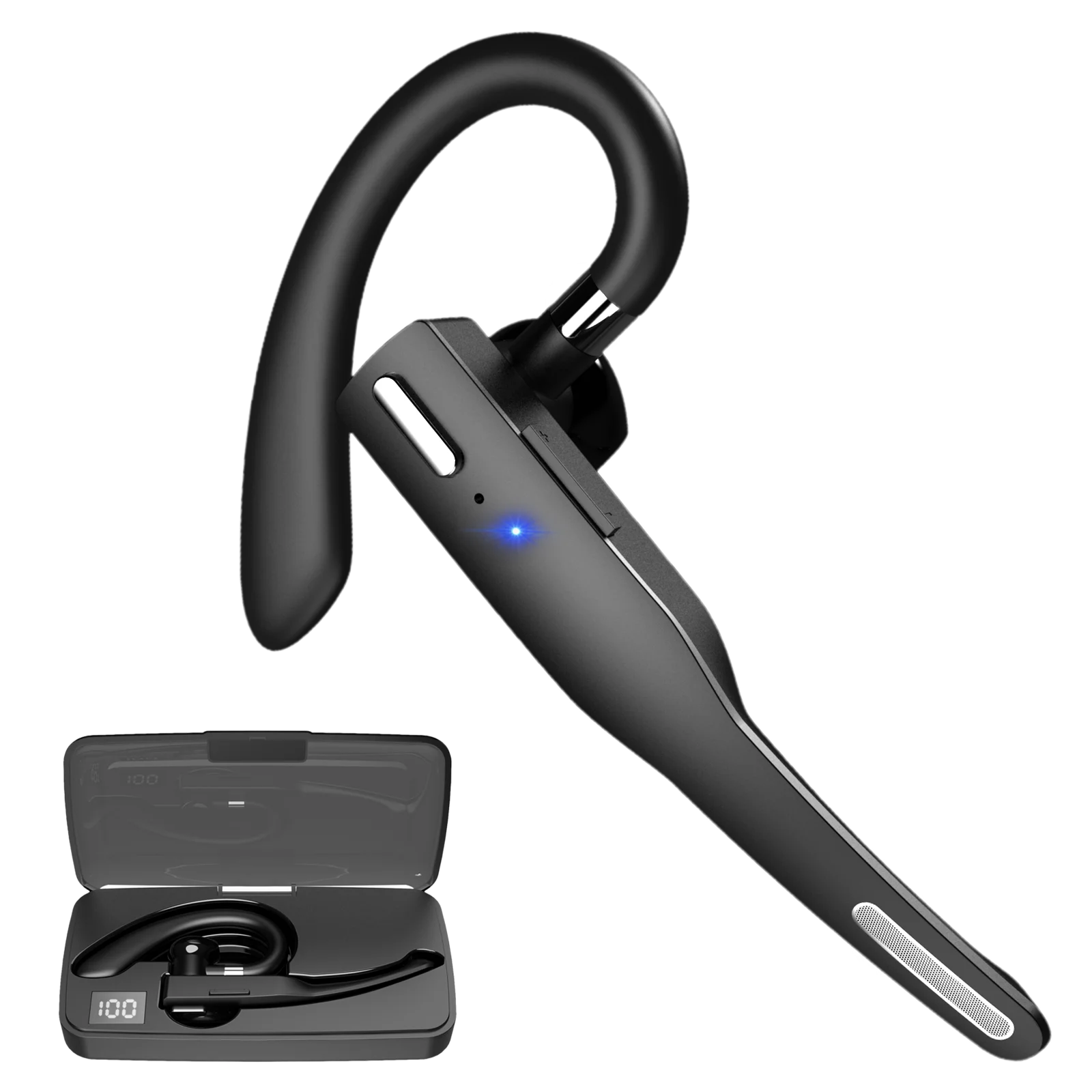 

Bluetooth-гарнитура UNCJC, беспроводной наушник V5.1, наушники без рук со встроенным микрофоном для вождения, тренировки, офиса