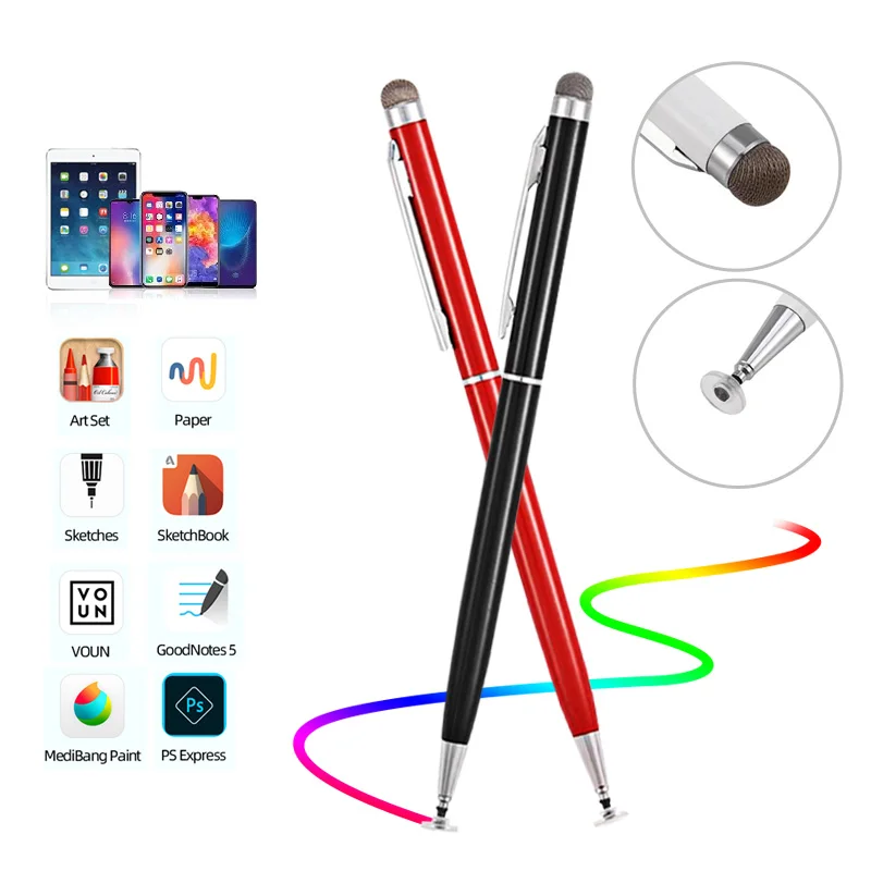 Stylus 2 in 1 Mobile Phone Touch Pen Drawing Pencil For Iphone Android Tablet Multi-Tip Stylus Precise Sensitive Screen Pen
Stylus 2 in 1 Mobile Phone Touch Pen Drawing Pencil For Iphone Android Tablet Multi-Tip Stylus Precise Sensitive Screen Pen
