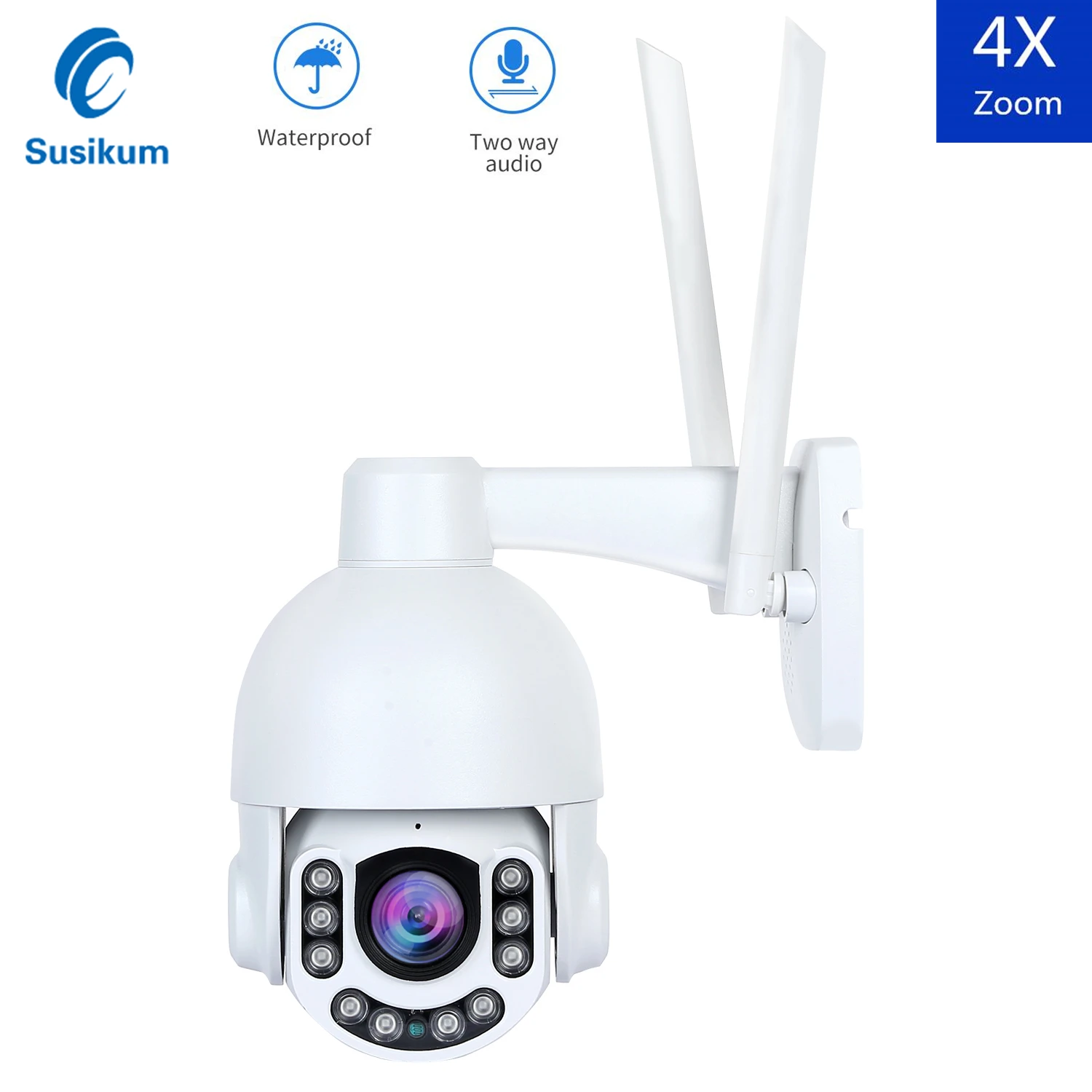 Камера видеонаблюдения H.265, беспроводная, 5 МП, 4-кратный зум, Wi-Fi, P2P, ONVIF, CAMHI, двустороннее аудио, для наружной безопасности
Камера видеонаблюдения H.265, беспроводная, 5 МП, 4-кратный зум, Wi-Fi, P2P, ONVIF, CAMHI, двустороннее аудио, для наружной безопасности