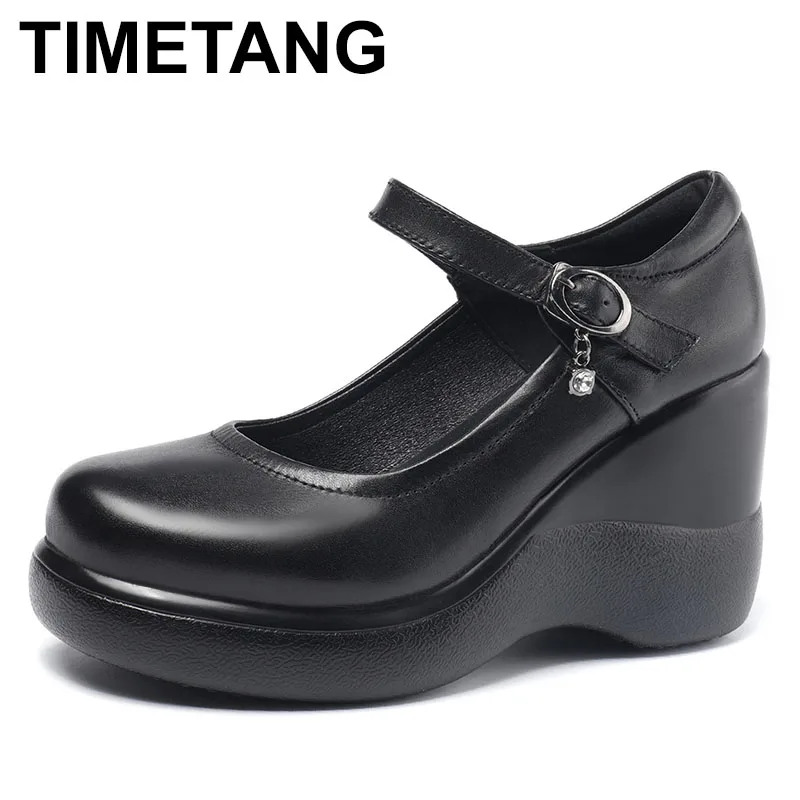 TIMETANGWedge Shoes Creepers Shoes Platform Pumps Women Shoes Mary Janes Large Size Split Leather Ladies Shoes Zapatos De Mujer
TIMETANGWedge Shoes Creepers Shoes Platform Pumps Women Shoes Mary Janes Large Size Split Leather Ladies Shoes Zapatos De Mujer