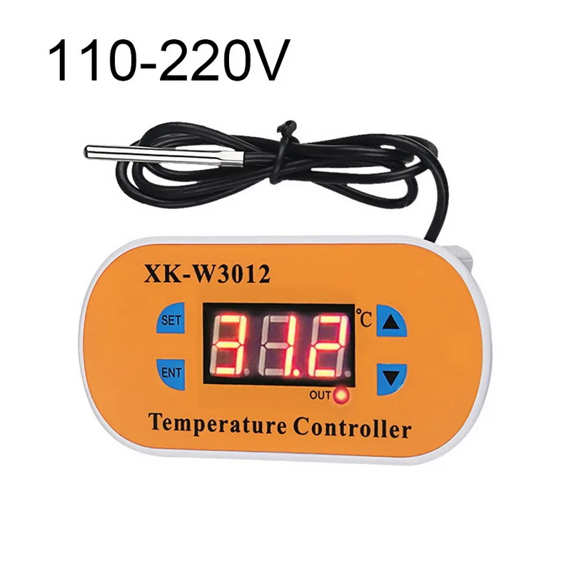 12V 24V AC110-220V Probe Line Digital Temperature Control LED Display Thermostat With Heat/Cooling Control Instrument XK-W3012 
12V 24V AC110-220V Probe Line Digital Temperature Control LED Display Thermostat With Heat/Cooling Control Instrument XK-W3012