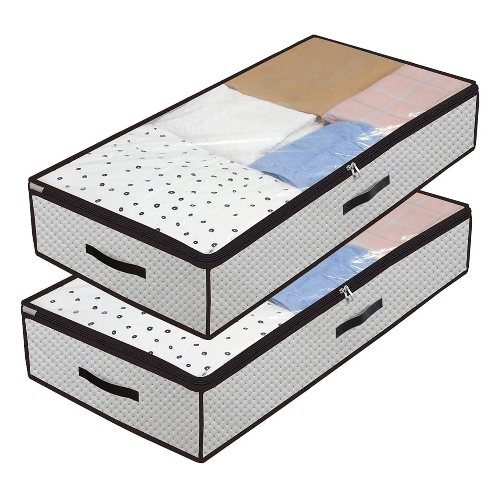 2 Pack Foldable Under Bed Bags Large Under Bed Storage Boxes Thick Breathable Underbed Clothes Storage Bags Zippered Organizer
2 Pack Foldable Under Bed Bags Large Under Bed Storage Boxes Thick Breathable Underbed Clothes Storage Bags Zippered Organizer