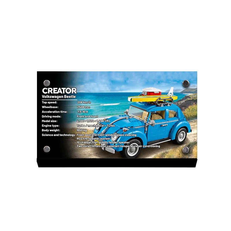 Creative Acrylic Display Stand Brand for 10252 Beetle Car Building Blocks Decor Bricks Collection Gift children Toys
Creative Acrylic Display Stand Brand for 10252 Beetle Car Building Blocks Decor Bricks Collection Gift children Toys