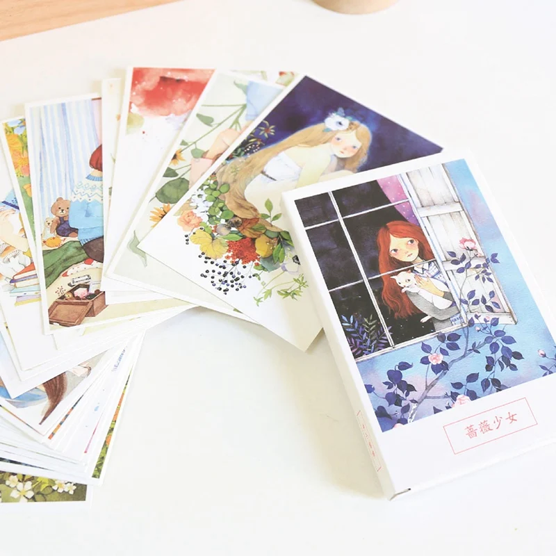 30 sheets/set Flower And Girl Postcard Rozen Maiden Bookmark Greeting Card Letter Paper School Office Stationary Paper Supply
30 sheets/set Flower And Girl Postcard Rozen Maiden Bookmark Greeting Card Letter Paper School Office Stationary Paper Supply