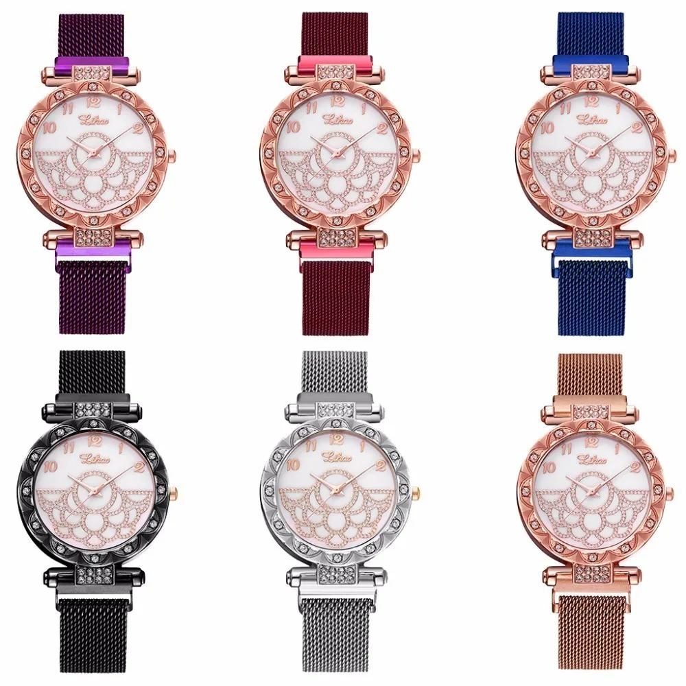 Hot Sale Women Magnet Buckle Diamond Watch Luxury Ladies Stainless Steel Quartz Clock Relogio Feminino Dropshipping
Hot Sale Women Magnet Buckle Diamond Watch Luxury Ladies Stainless Steel Quartz Clock Relogio Feminino Dropshipping