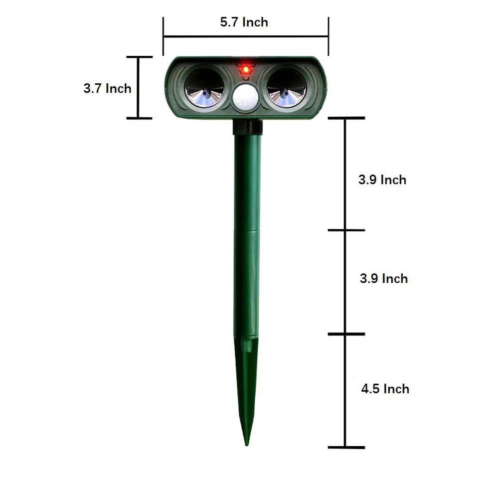 Solar Powered Animal Repeller Outdoor Garden Waterproof Ultrasonic Animal Drive Repeller Repeller Bird Snake Dog Cat Repeller
Solar Powered Animal Repeller Outdoor Garden Waterproof Ultrasonic Animal Drive Repeller Repeller Bird Snake Dog Cat Repeller