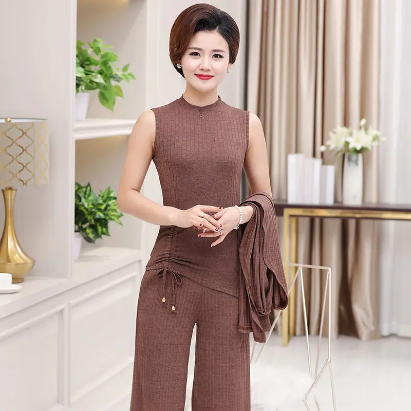 New Spring Knitted 3 Piece Set Women Plus Size Tracksuit Long Cardigan and Vest Tops and Wide Leg Pants Suit Women's Sets 2021
New Spring Knitted 3 Piece Set Women Plus Size Tracksuit Long Cardigan and Vest Tops and Wide Leg Pants Suit Women's Sets 2021