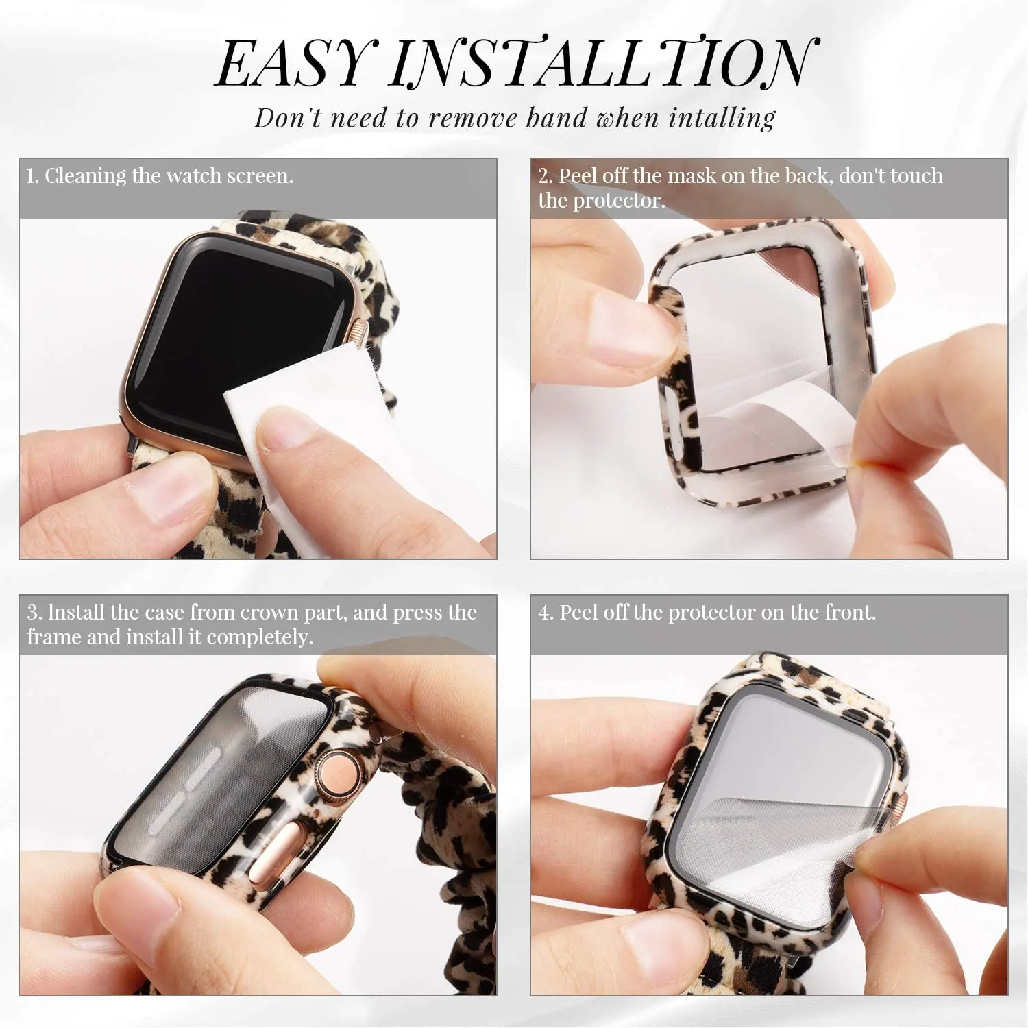 38mm PC Leopard Print Protector Case with Glass Film 40mm 42mm for Apple Watch SE Cover Bumper for iWatch Series 6 5 4 3 2 Case
38mm PC Leopard Print Protector Case with Glass Film 40mm 42mm for Apple Watch SE Cover Bumper for iWatch Series 6 5 4 3 2 Case