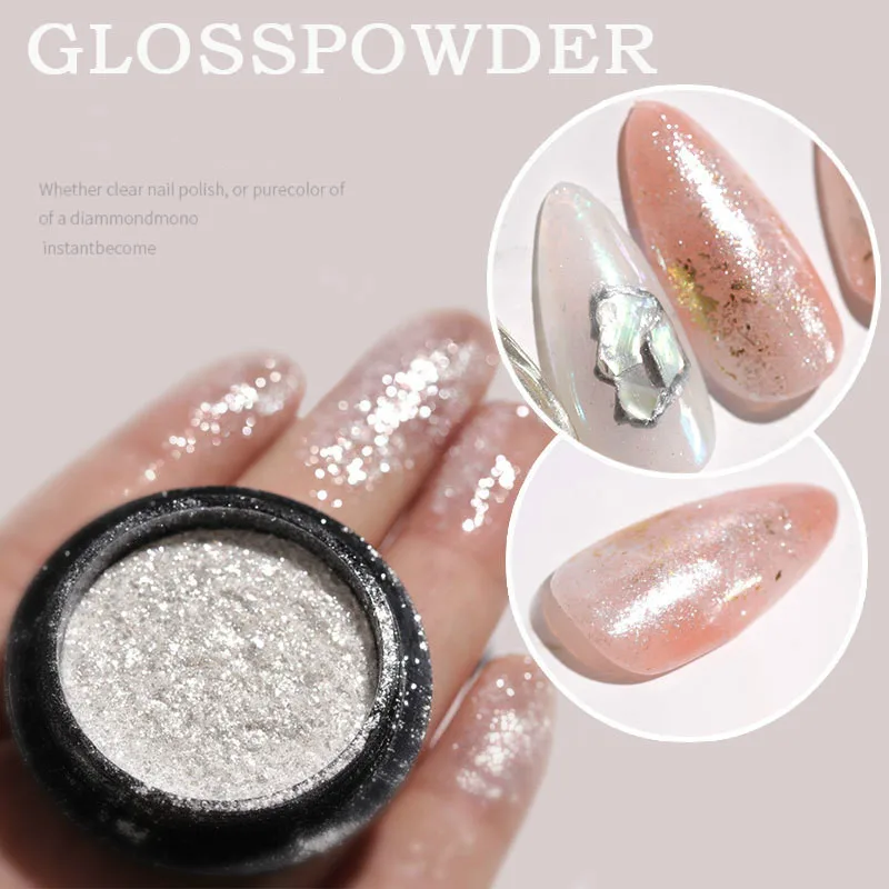 Nail Glitter Powder Scales Ice Pearl Dust Charm Fairy Fine Chrome Pigment For Gel Polish Decoration Nail Art Manicure DIY Silver
Nail Glitter Powder Scales Ice Pearl Dust Charm Fairy Fine Chrome Pigment For Gel Polish Decoration Nail Art Manicure DIY Silver
