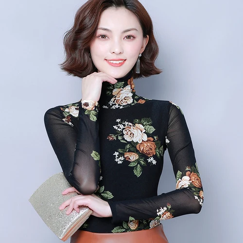 2019 Autumn New Fashion Elastic Printed Classic High Collar Designs Black Lace Female Elegant Comfortable Women Bottoming Blouse
2019 Autumn New Fashion Elastic Printed Classic High Collar Designs Black Lace Female Elegant Comfortable Women Bottoming Blouse