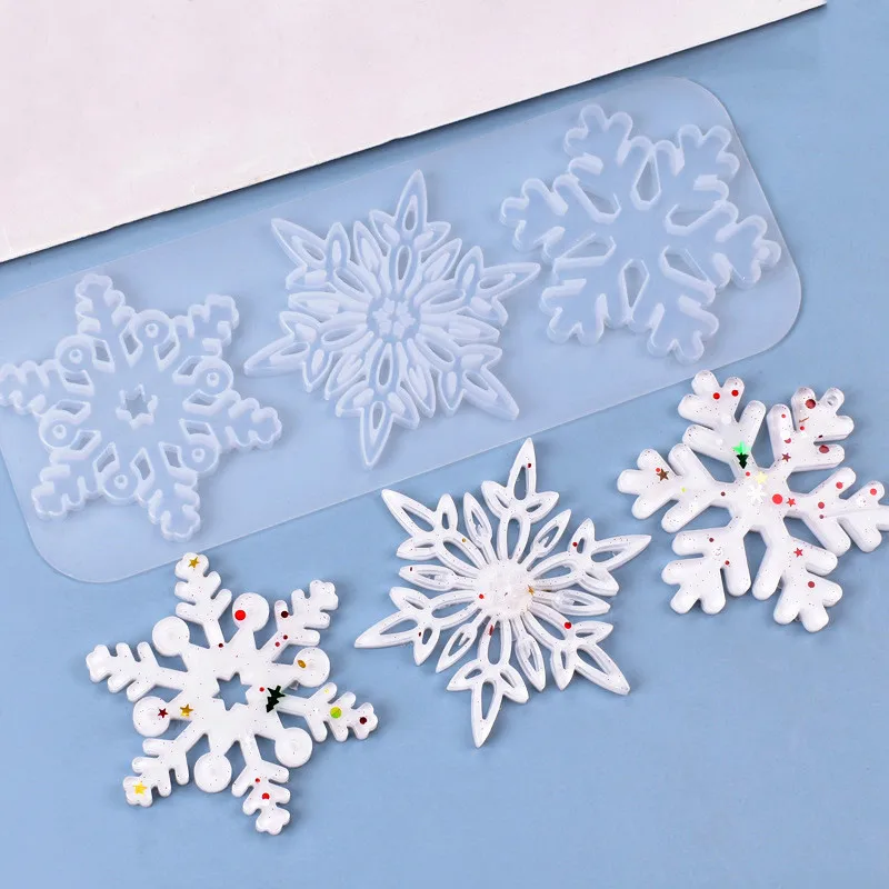 SNASAN Silicone Mold Pendant Snowflake Christmas Ornaments Jewelry Making DIY Tool UV Epoxy Resin Casting mould Decorative Craft
SNASAN Silicone Mold Pendant Snowflake Christmas Ornaments Jewelry Making DIY Tool UV Epoxy Resin Casting mould Decorative Craft