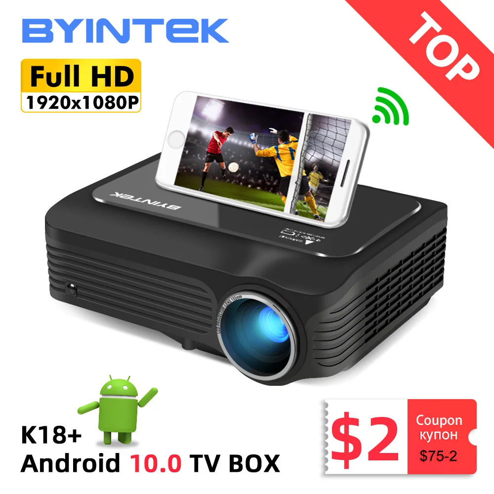BYINTEK K18 Cheapest 1920x1080 Full HD 1080P Mini Portable Game LCD LED 3D Projector(Optional Android 10 TV BOX for Smartphone)
BYINTEK K18 Cheapest 1920x1080 Full HD 1080P Mini Portable Game LCD LED 3D Projector(Optional Android 10 TV BOX for Smartphone)
