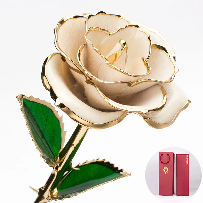24k Gold Dipped Rose Flower Artificial Flowers Eternal Rose With Stand Forever Love In Box Birthday Valentine Day Gift For Girls
24k Gold Dipped Rose Flower Artificial Flowers Eternal Rose With Stand Forever Love In Box Birthday Valentine Day Gift For Girls