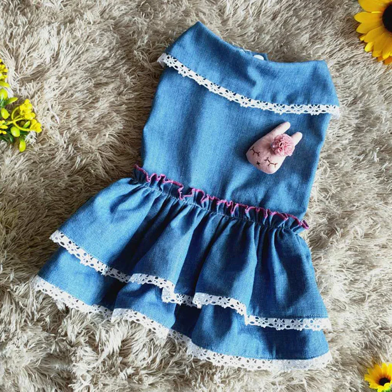 Dog Denim Dress Skirt Cat Yorkshire Puppy Costume Poodle Bichon Pomeranian Schnauzer Pug Dog Clothing Dresses Summer Pet Outfit
Dog Denim Dress Skirt Cat Yorkshire Puppy Costume Poodle Bichon Pomeranian Schnauzer Pug Dog Clothing Dresses Summer Pet Outfit