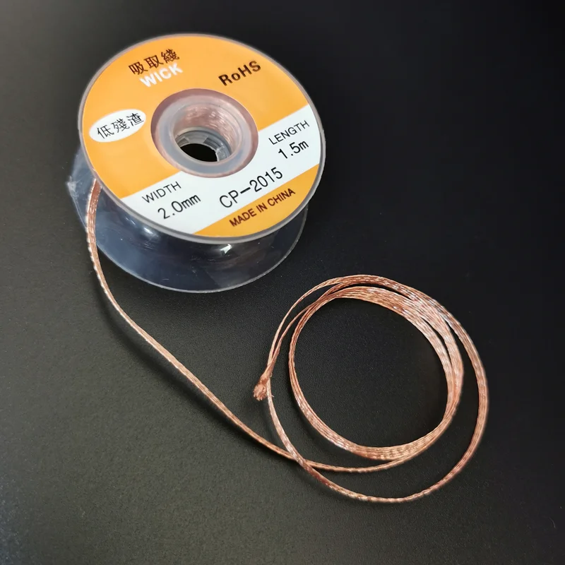 

1.5mm 2mm 2.5mm 3mm 3.5mm1.5M Desoldering Wires Braid Welding Solder Remover Wick Wire Cord Flux BGA Repair Tool