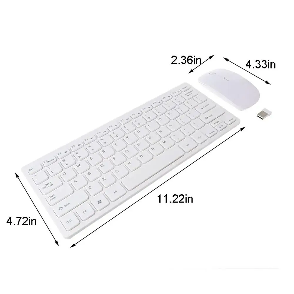 Wireless 2.4GHz Mini Keyboard Ultra-Thin Mouse Mice Combo Set for Desktops Laptops Computer Use Accessories Kit | Компьютеры и офис