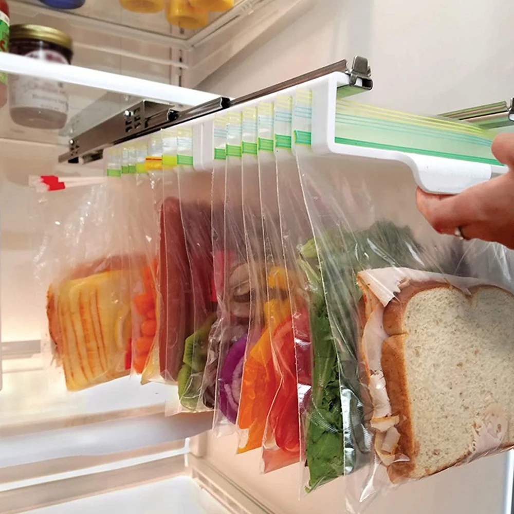 Refrigerator Storage Bag Rack Ziplock Bag Organizer Fridge Organizer Freshness Protection Package Orbital Rack
Refrigerator Storage Bag Rack Ziplock Bag Organizer Fridge Organizer Freshness Protection Package Orbital Rack
