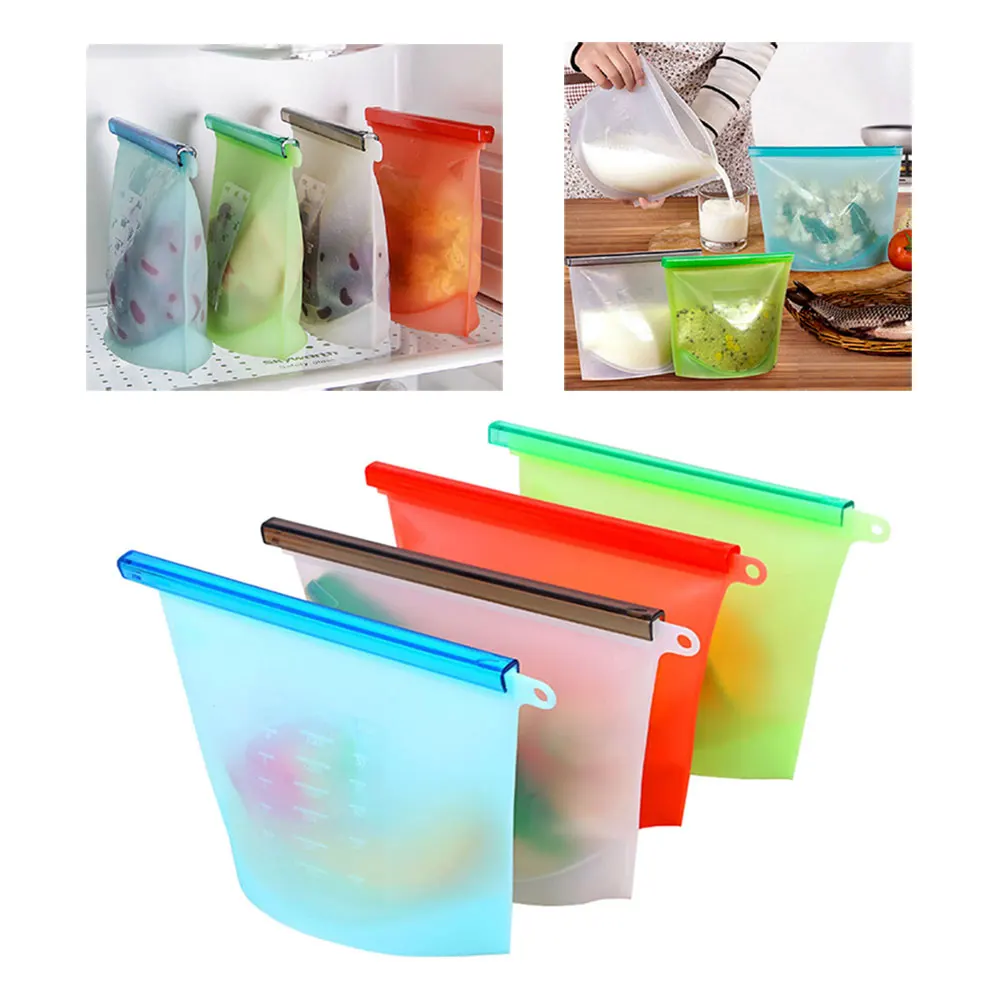 Silicone Bags Reusable Silicone Food Bag Airtight Seal Food Preservation Bag Food Grade for Vegetable, Liquid, Snack, Meat
Silicone Bags Reusable Silicone Food Bag Airtight Seal Food Preservation Bag Food Grade for Vegetable, Liquid, Snack, Meat