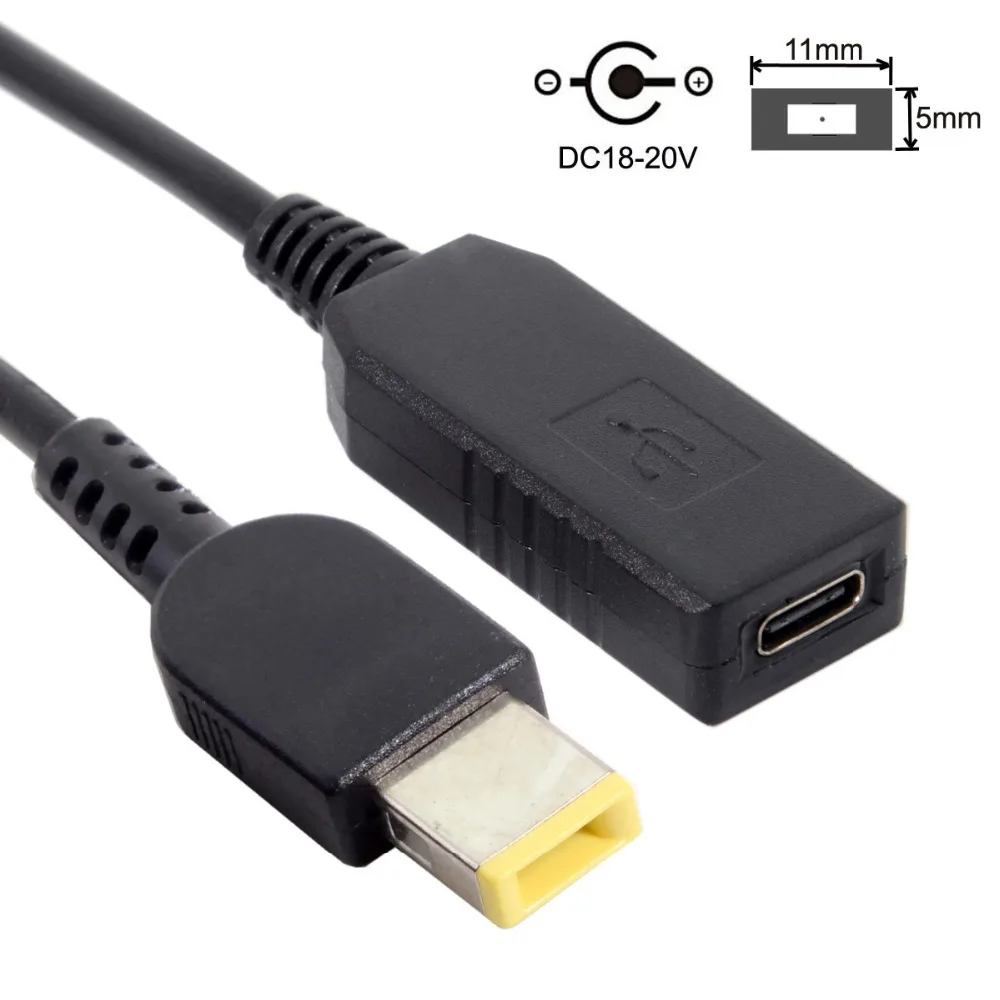 USB 3.1 Type C USB-C to Rectangle 11.0*5.0mm Power Plug PD Emulator Trigger Charge Power Cable for Lenovo ThinkPad X1 Carbon
USB 3.1 Type C USB-C to Rectangle 11.0*5.0mm Power Plug PD Emulator Trigger Charge Power Cable for Lenovo ThinkPad X1 Carbon