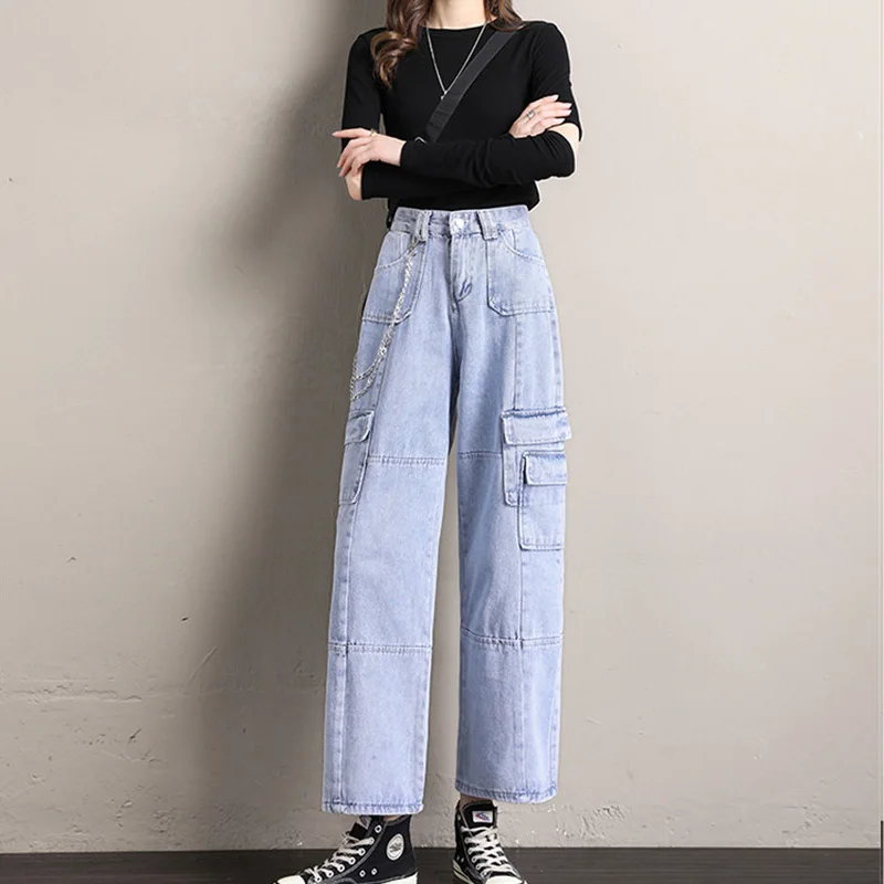 Limiguyue Spring Women Jeans High Waist Wide Leg Pants Loose Long Harem Pants Vintage Chic Pockets Denim Trousers Harajuku K064 
Limiguyue Spring Women Jeans High Waist Wide Leg Pants Loose Long Harem Pants Vintage Chic Pockets Denim Trousers Harajuku K064