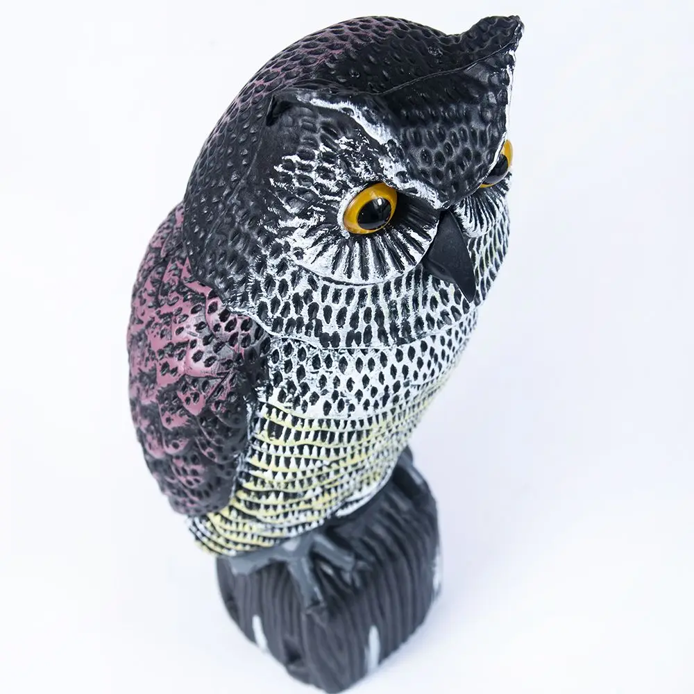 Outdoor Large Realistic Owl Decoy with Rotating Head Bird Pigeon Crow Scare Scarecrow Pest Simulation Plastic Protects Garden
Outdoor Large Realistic Owl Decoy with Rotating Head Bird Pigeon Crow Scare Scarecrow Pest Simulation Plastic Protects Garden